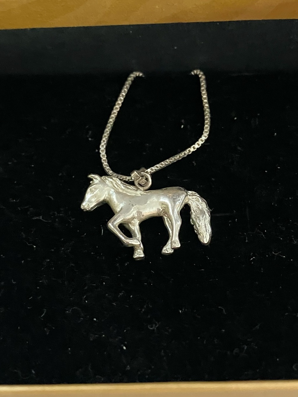 Sterling Silver Horse Pendant with Sterling Silver 18” chain